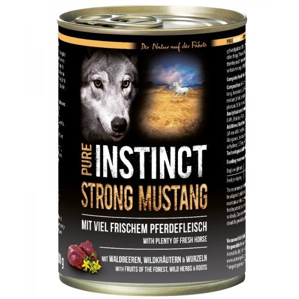 PURE INSTINCT Strong Mustang mit Pferdefleisch Nassfutter Hund günstig