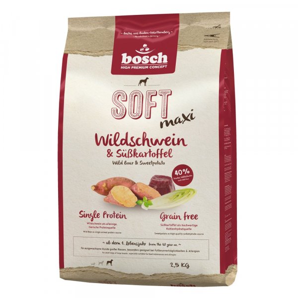bosch Soft maxi Wildschwein &amp; Süßkartoffel Trockenfutter Hund günstig