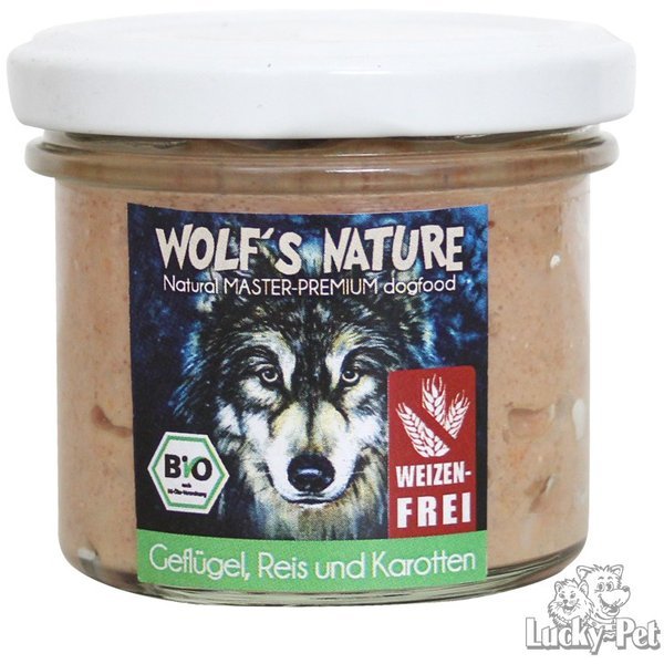 Wolfs Nature Geflügel, Reis, Karotte Brocken &amp; Kroketten (Trockenfutter