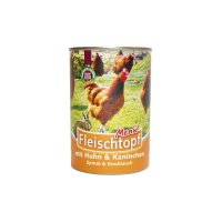 Schecker DOGREFORM Fleischtopf-Menü mit Huhn & Kaninchen, Spinat & Knoblauch