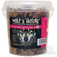 Wolfs Nature Dog bites mit Strauß