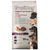 TropiDog Premium Adult Medium & Large Breeds - with Beef & Rice